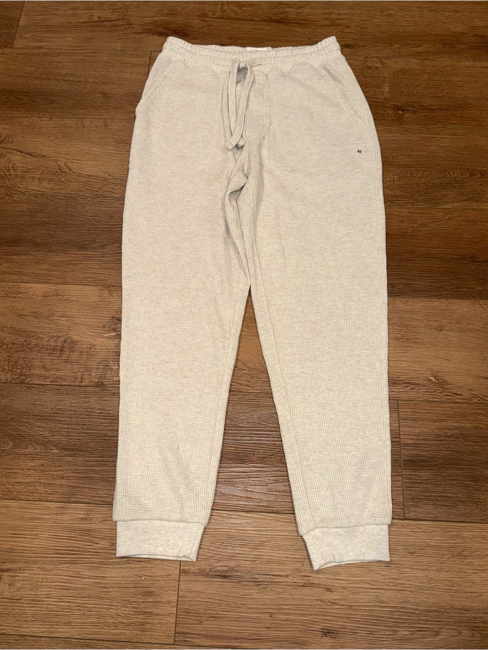 American Eagle NWT Waffle Knit Joggers XS Cream Comfy Casual Everyday Pockets